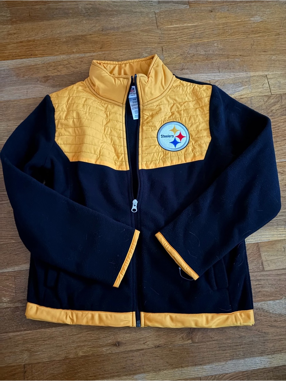 Youth Small Steelers Fleece Zip Up Jacket